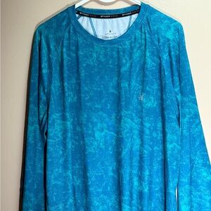 Spyder Men’s XL Long Sleeve Rash Guard UPF 30+ Surf Swim Sun Shirt‎ Blue